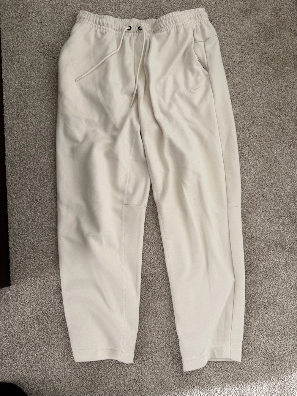 Nike Men's Ivory/Cream Drawstring Joggers